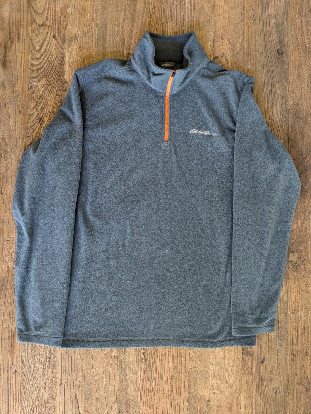 Eddie Bauer gray quarter-zip fleece Size Medium